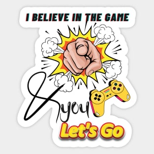 GAMER LET'S GO Sticker